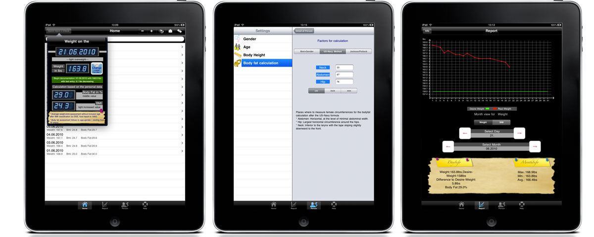 Weight+Bmi Watcher 2 iPad